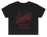 BUTTERFLY EFFECT CROP BLACK